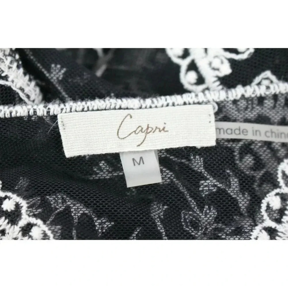 ladies Capri black&white blouse size M - Picture 7 of 7